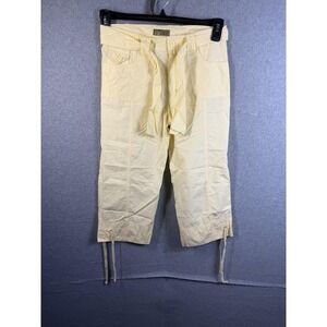 Star Ride Capri Pants Girls 14 Yellow Belted Cargo Drawstring Casual Summer